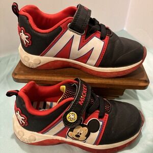 MICKEY MOUSE DISNEY Boys Light-Up Shoes Sneakers Toddlers Size 12